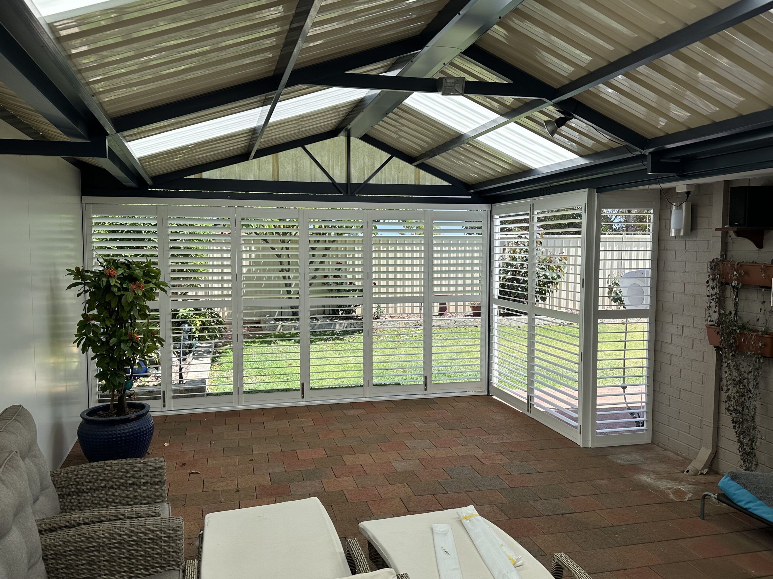 outdoor plantation shutters perth
